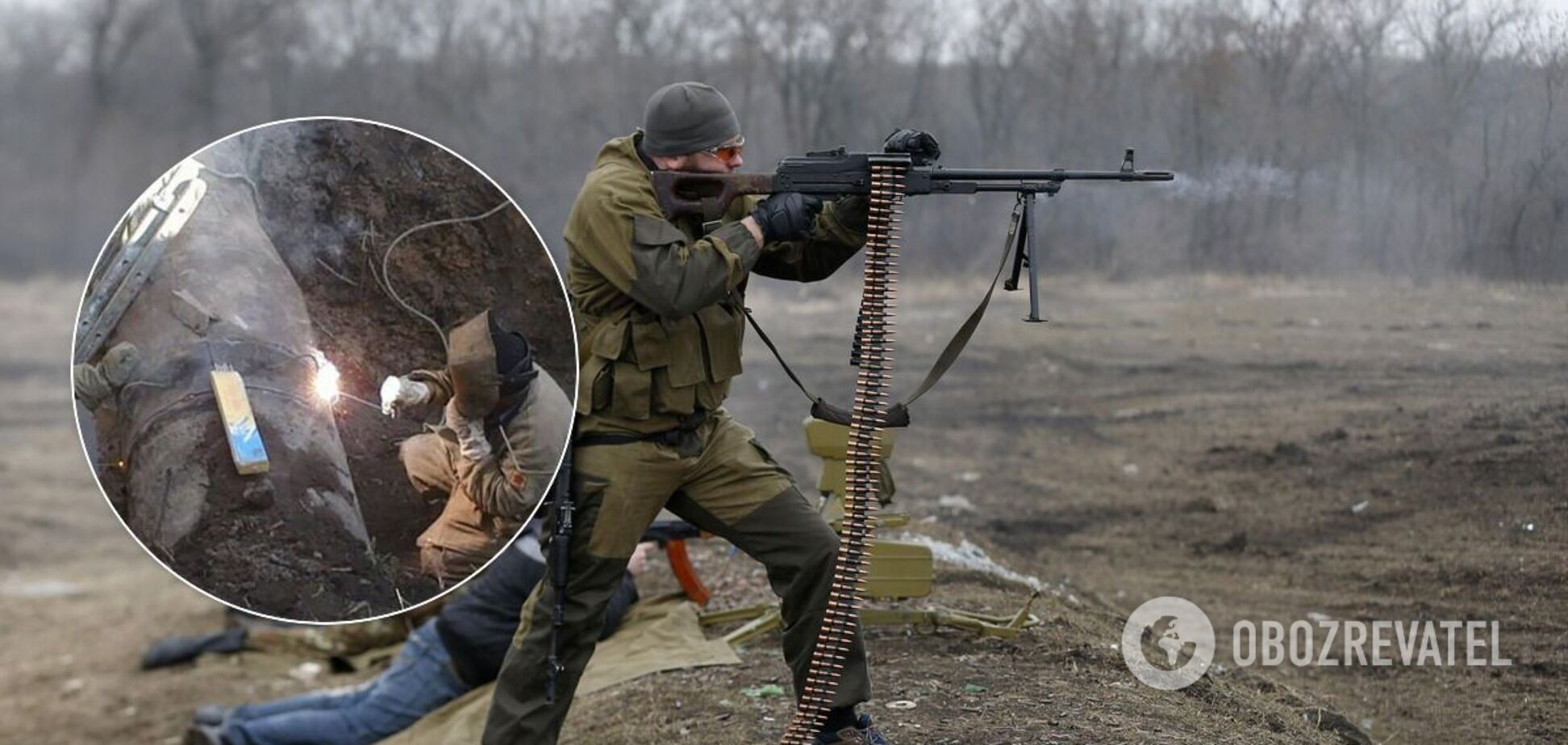 На Донбассе российские наемники открыли огонь из гранатомета по ремонтной бригаде