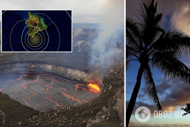 На Гавайях, где извергается вулкан Килауэа, произошли землетрясения магнитудой 6,2. Фото