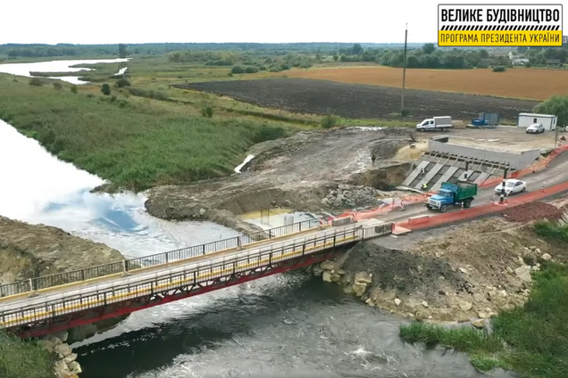 На Львовщине рекордными темпами восстанавливают мост через р. Западный Буг