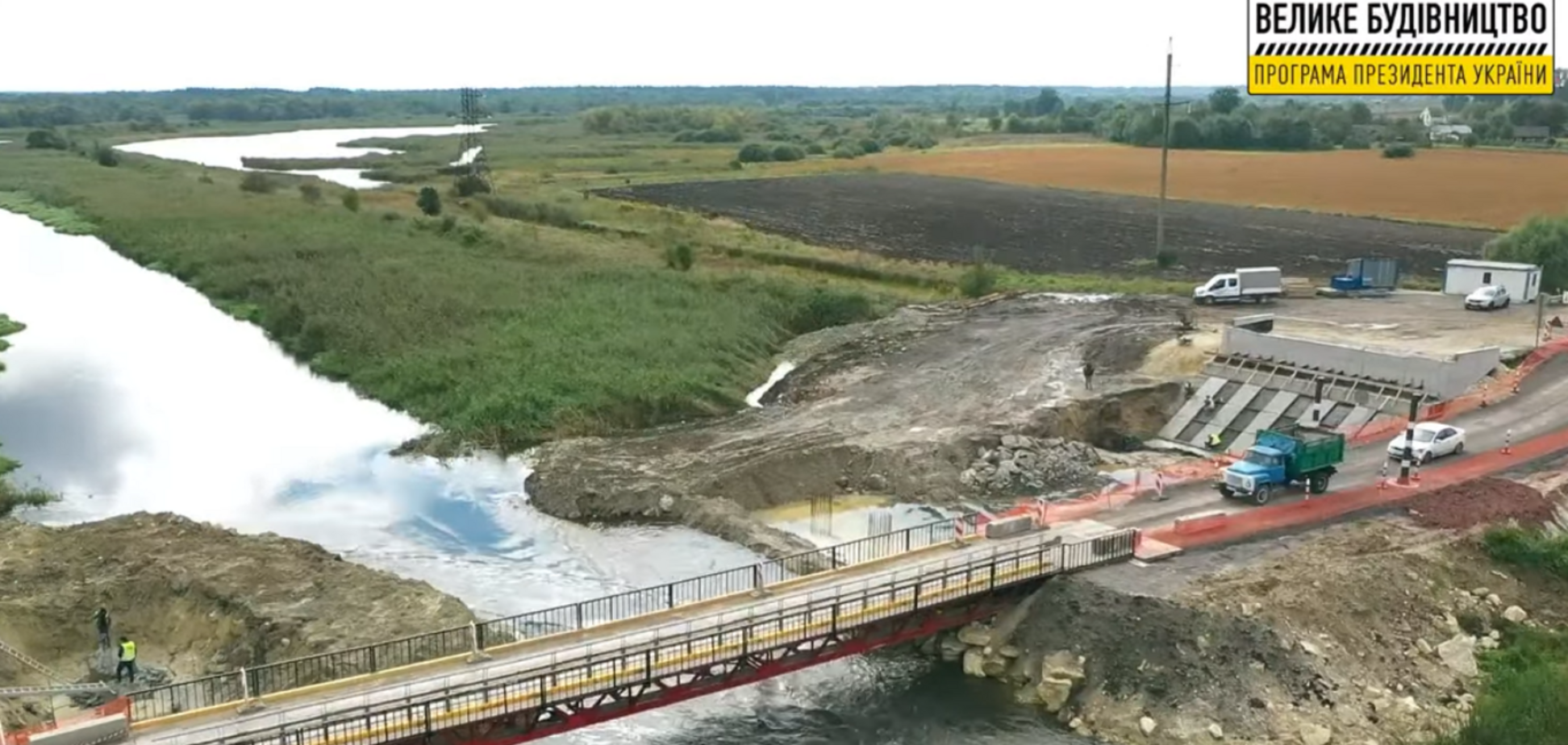 На Львовщине рекордными темпами восстанавливают мост через р. Западный Буг