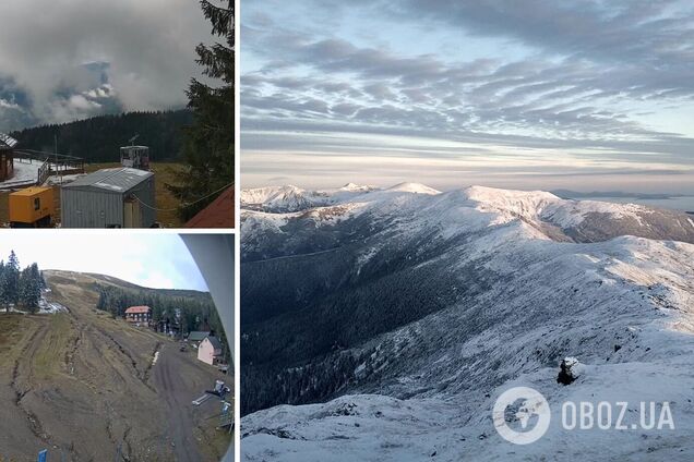 У Карпатах ударив мороз, гори присипало снігом. Фото