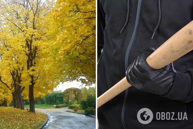 В Киеве мужчина напал на женщину с коляской: нанес несколько ударов битой по голове. Фото 18+