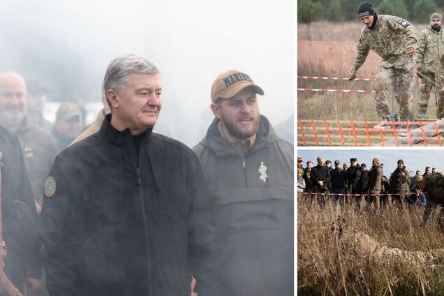 Порошенко принял участие в тактических сборах ветеранов и предупредил власти о 'красных линиях'. Фото