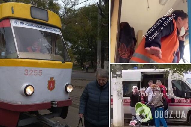 В Одессе из трамвая выпала пенсионерка, водитель пыталась скрыться с места ЧП. Видео