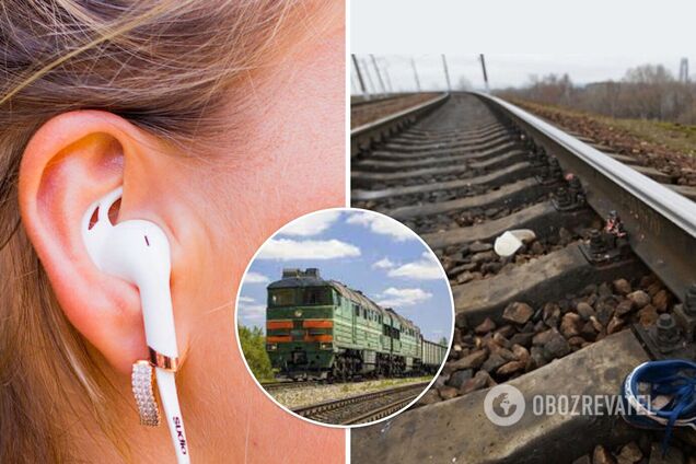 Переходила пути в наушниках: на Харьковщине поезд насмерть сбил девушку, момент трагедии попал на видео