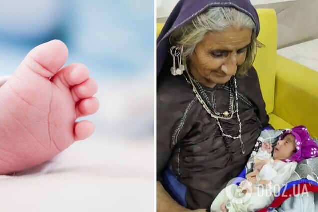 Пожилая женщина родила ребенка