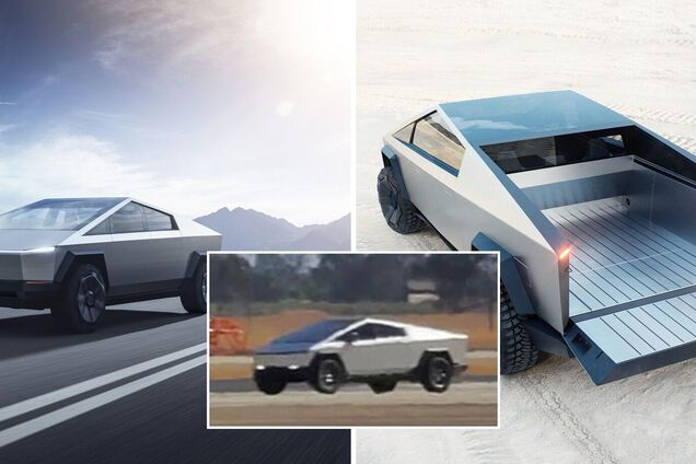 Предсерийный пикап Tesla Cybertruck попался на тестах. Видео