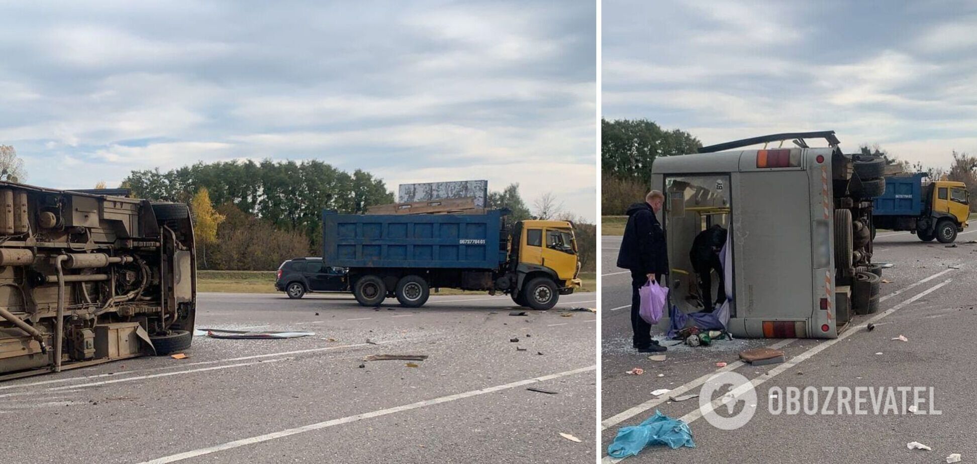 Авария произошла на автодороге Киев-Знаменка