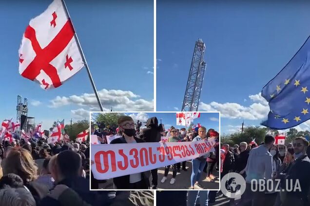 Сторонники Саакашвили окружили тюрьму, где он содержится. Видео и все подробности