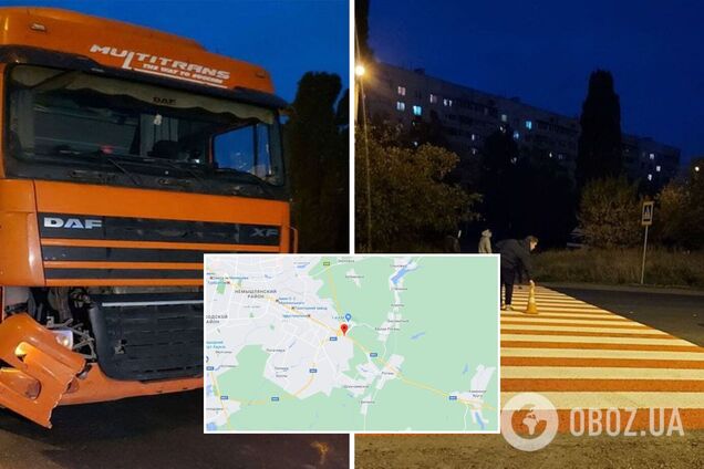 В Харькове грузовик сбил двух детей на пешеходном переходе. Фото и видео