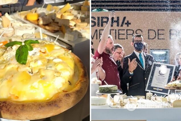 Піца з 800 видів сирів – новий рекорд Гіннеса встановили французькі шеф-кухарі