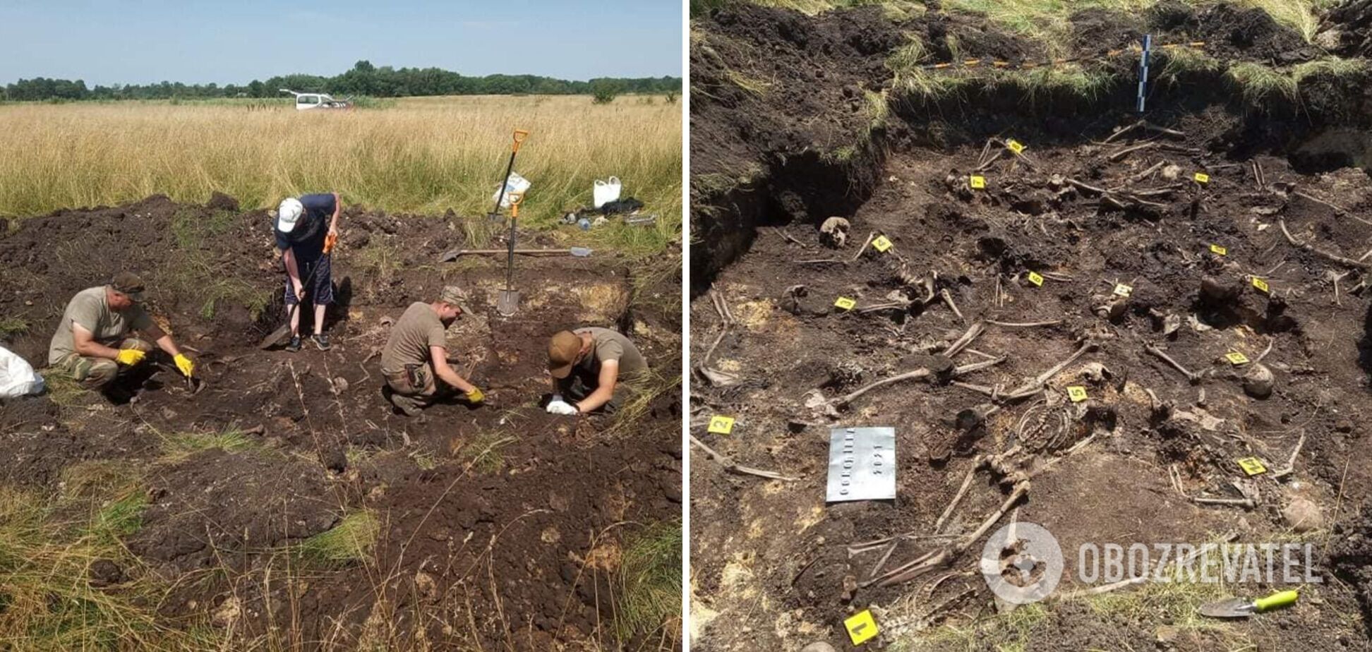 Під Львовом знайшли масове поховання вбитих НКВС воїнів УПА. Фото