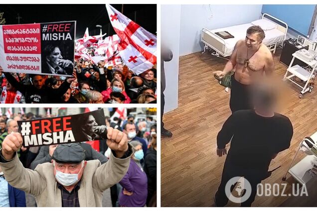 Из реанимобиля вытащили силой: появилось видео доставки Саакашвили в тюремную больницу