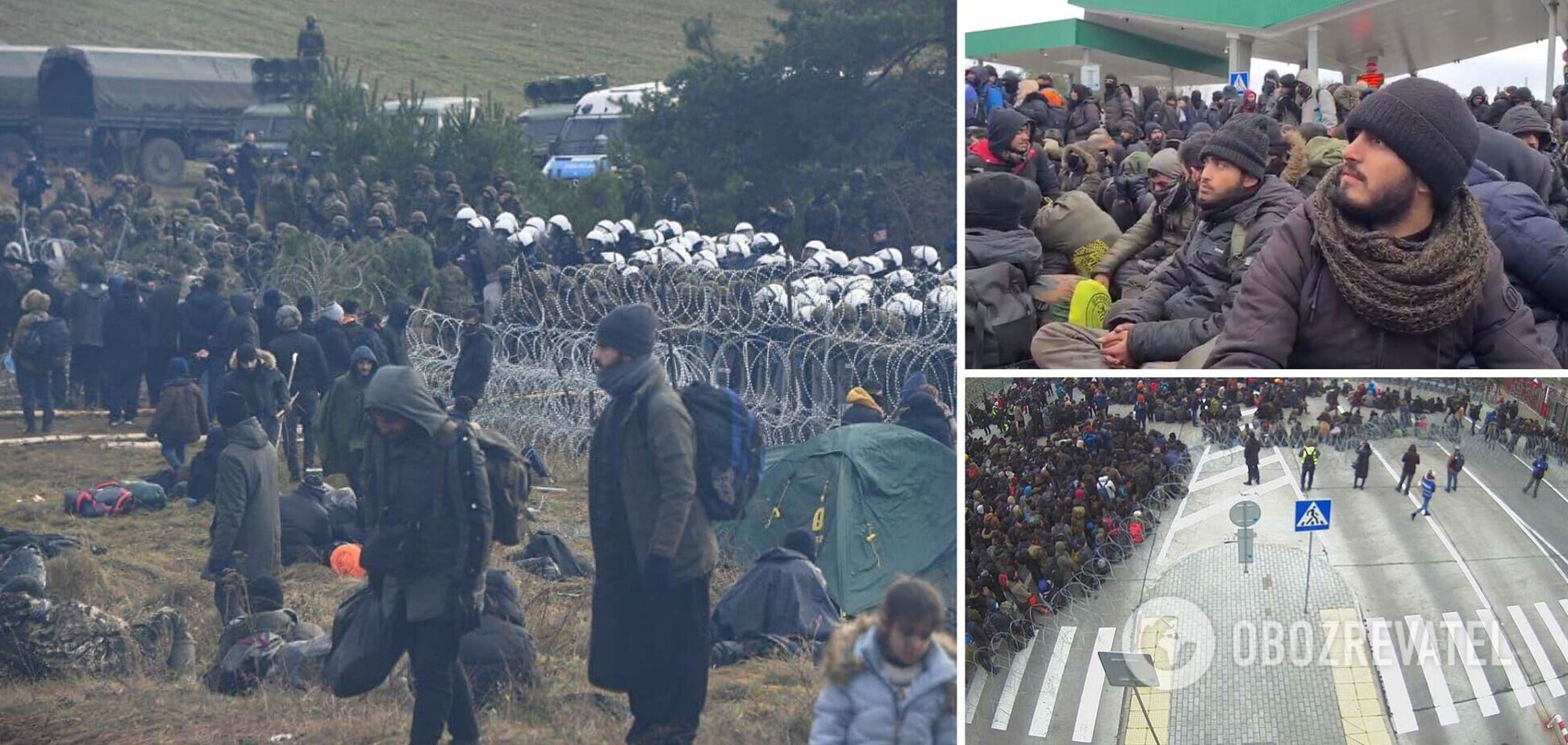 Мігранти розпочали штурм кордону Білорусі з Польщею, трапилася стрілянина. Фото і відео