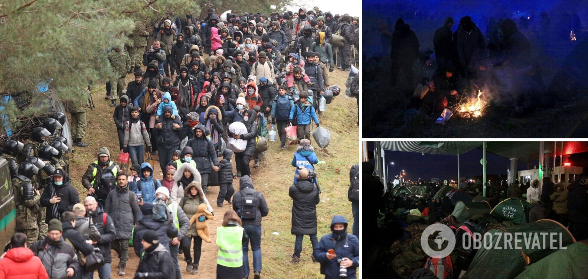 Мигранты ломали заграждения на границе с Польшей и бросали камни: пострадали семь полицейских. Фото и видео
