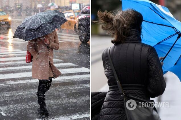 Дожди, снег и штормовой ветер: циклон 'Волкер' принесет в Украину резкое ухудшение погоды. Карта