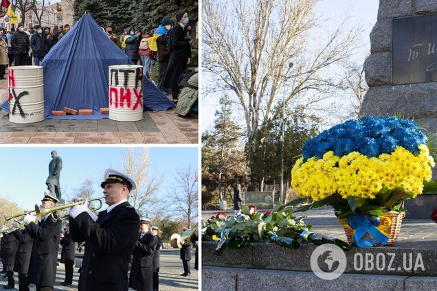 Как отметили День Свободы и Достоинства в разных городах Украины. Фото и видео