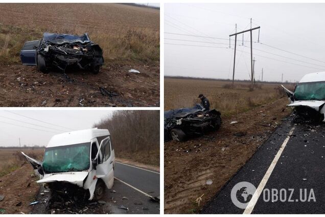 На Закарпатье авто вылетело на встречку и протаранило микроавтобус, три человека погибли. Фото