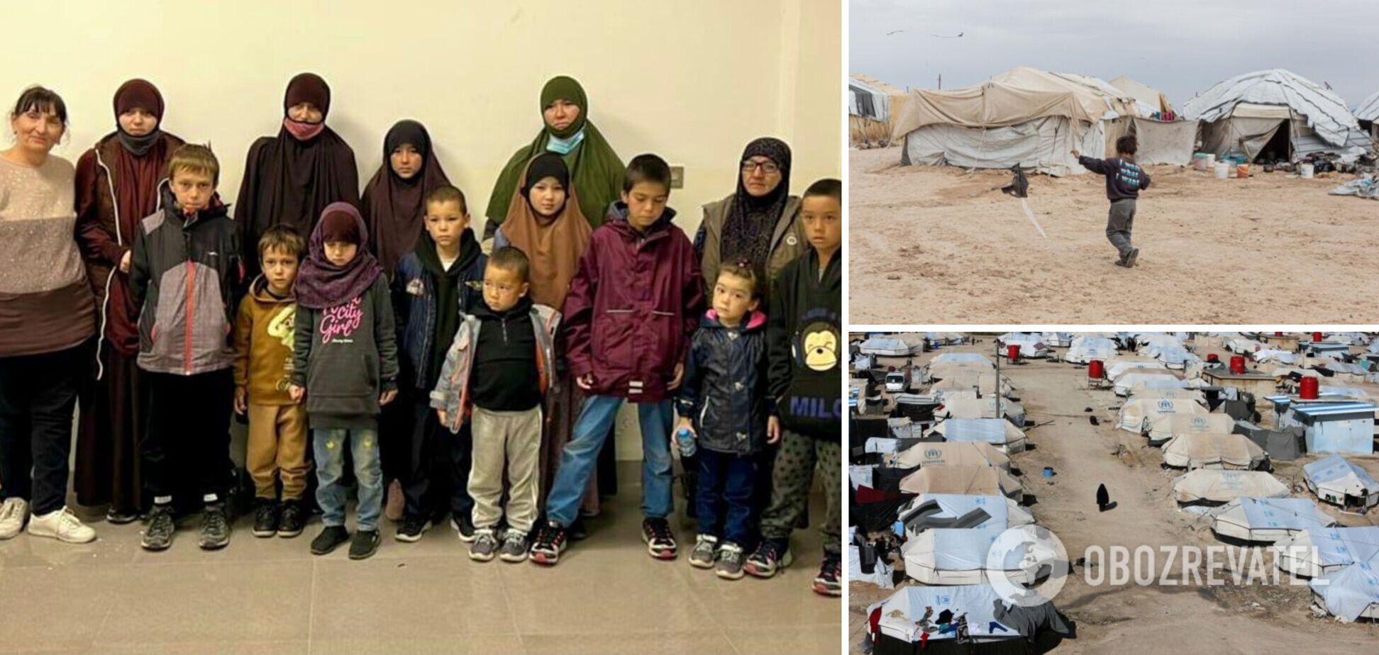 Три украинских семьи вернулись из сирийских лагерей