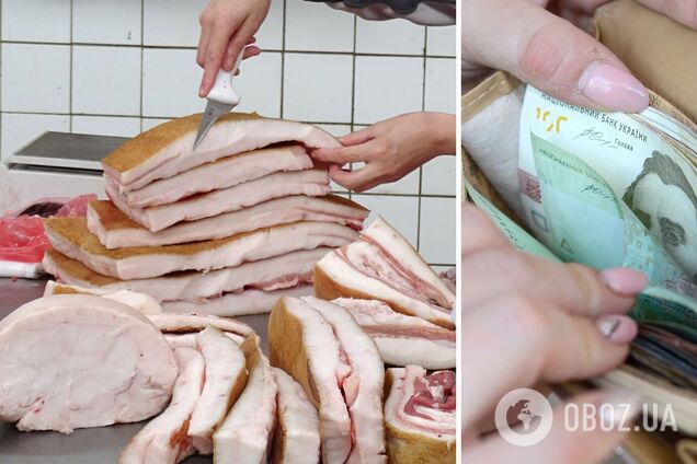 На одном из рынков Киева сало продавали по 500 грн/кг