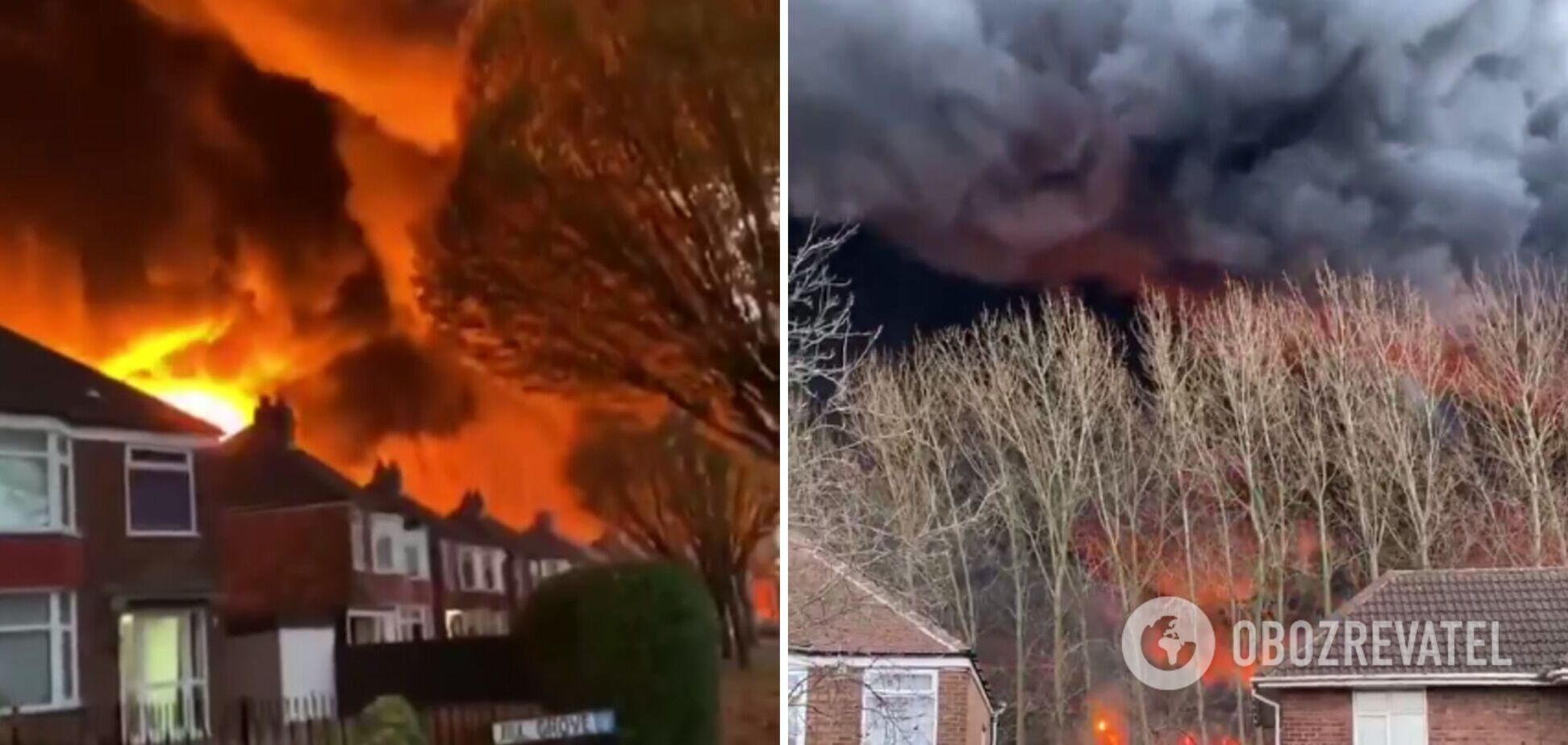 У Британії спалахнула потужна пожежа на заводі пластмаси, чути вибухи. Відео