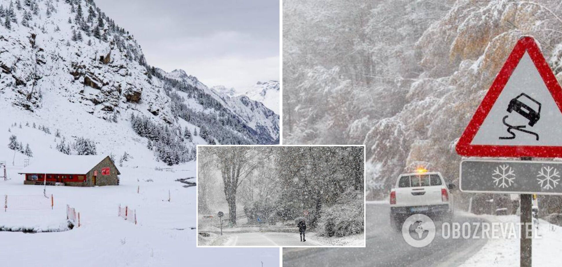 Регионы Испании в конце ноября засыпало снегом. 