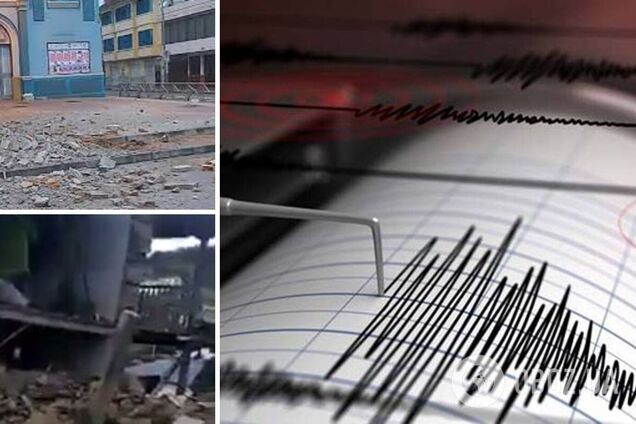 В Перу произошло мощное землетрясение, повреждено историческое здание. Фото и видео