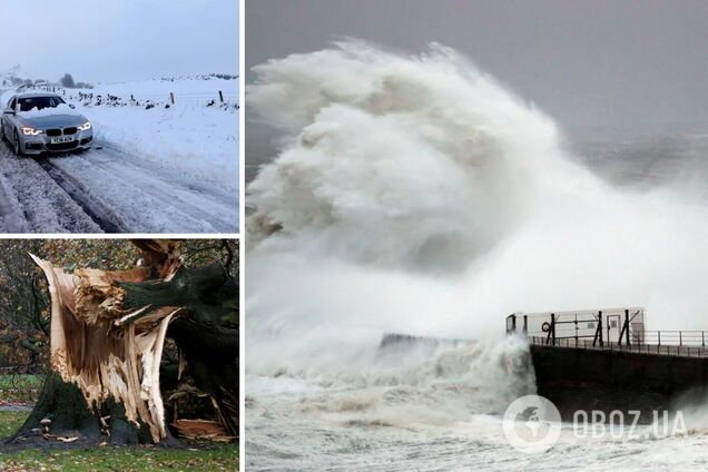 Британію накрив шторм Арвен: сильні дощі та снігопади спричинили руйнування, загинули люди. Фото і відео