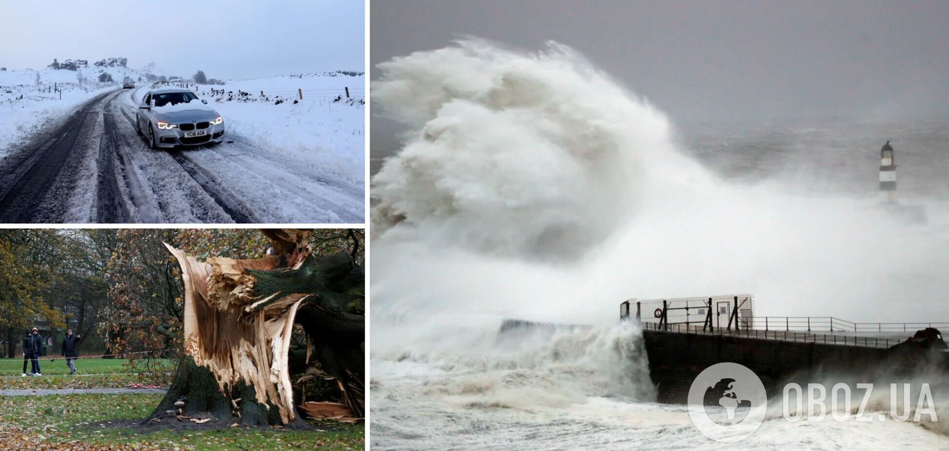 Британію накрив шторм Арвен: сильні дощі та снігопади спричинили руйнування, загинули люди. Фото і відео