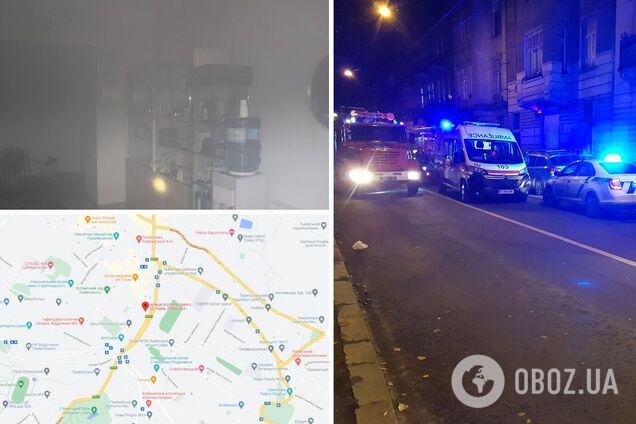 Во Львове ограбили салон красоты и подожгли помещение с человеком внутри. Фото и видео