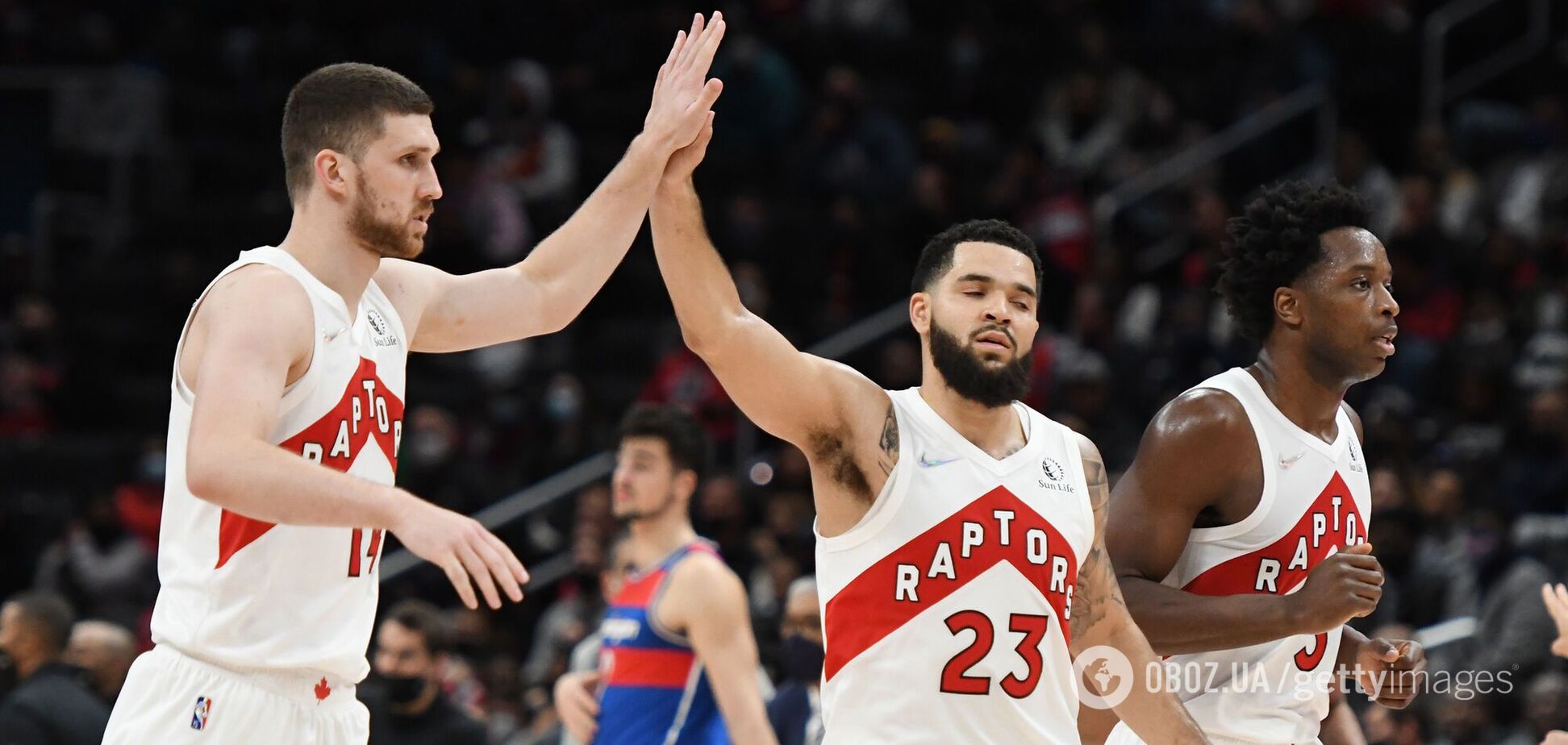 'Торонто' с украинцем Михайлюком в старте победило 'Вашингтон' в НБА. Видео