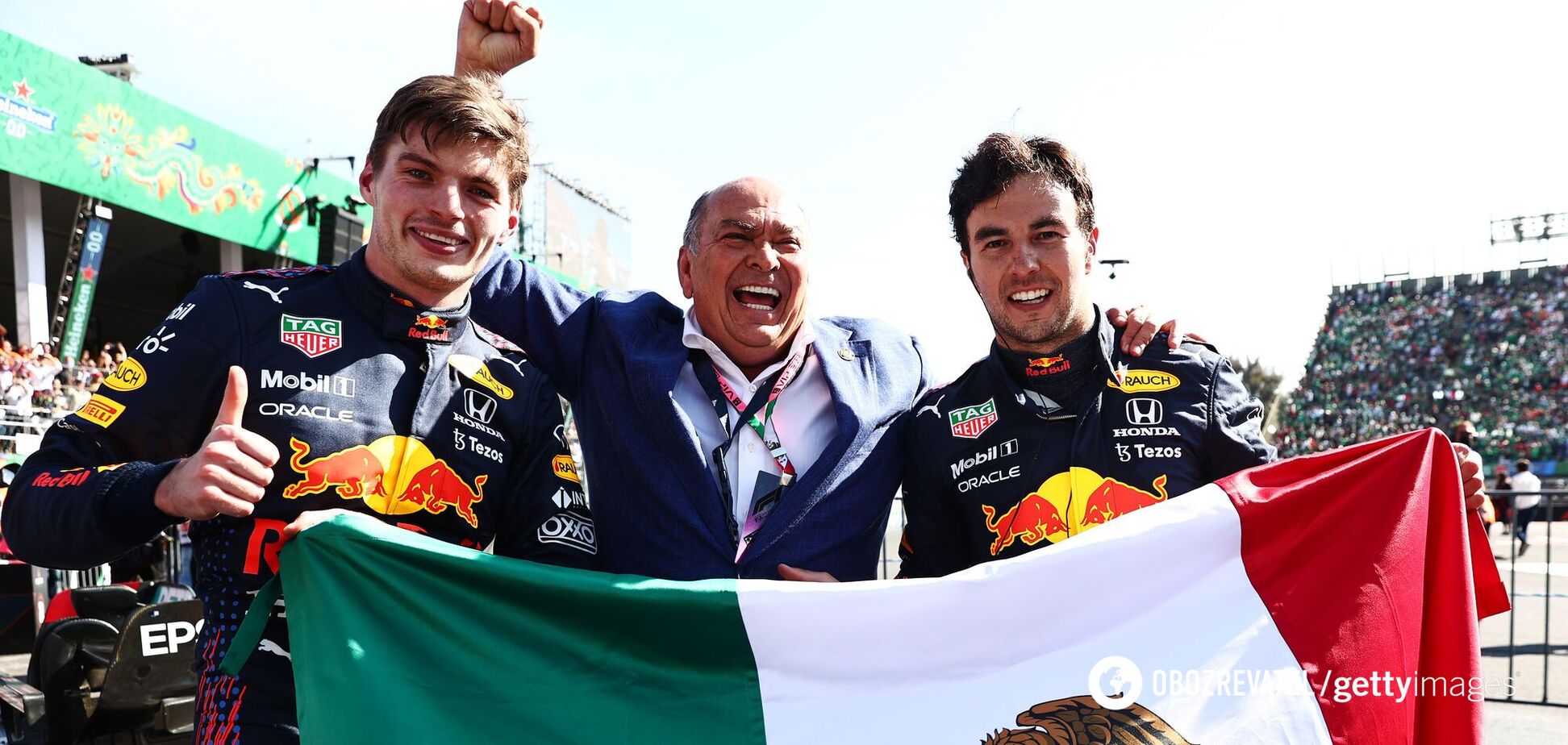 Ферстаппен выиграл Гран-при Мексики после аварии Боттаса на первом круге. Видео