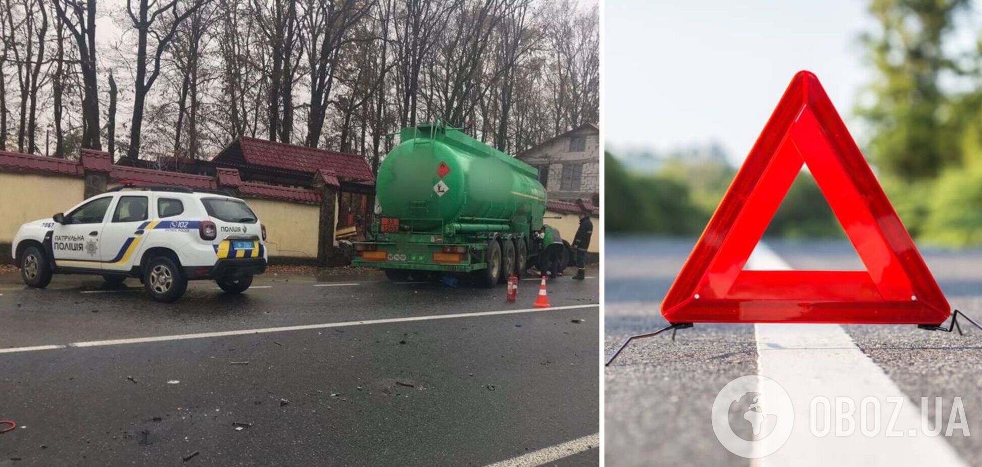 На Закарпатті авто на швидкості влетіло у вантажівку, є загиблий. Фото