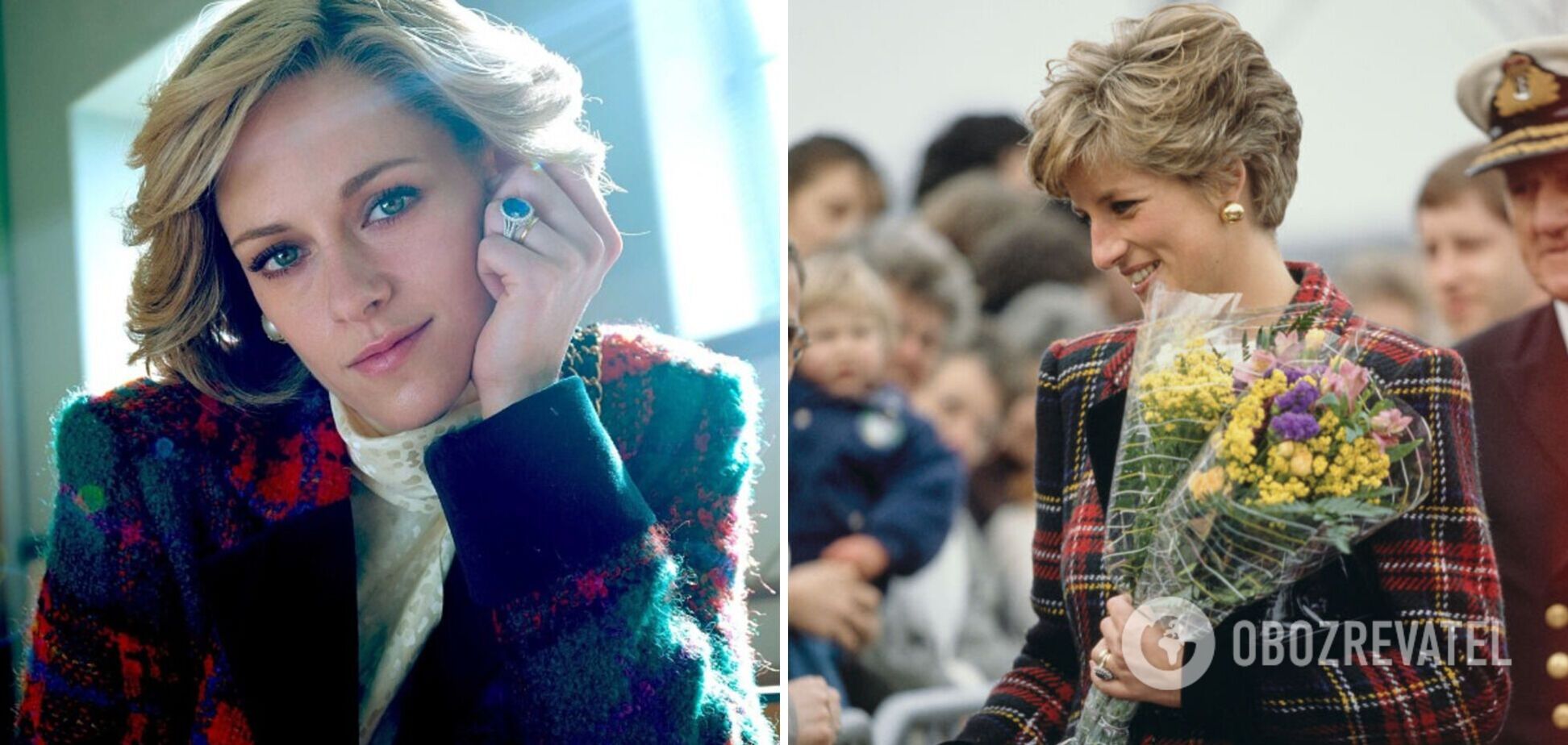 'Спенсер': сравнение образов Кристен Стюарт в фильме и принцессы Дианы. Фото