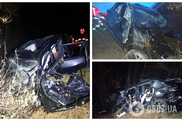 На Харківщині авто вилетіло в кювет і перекинулося, 31-річний водій загинув на місці. Фото