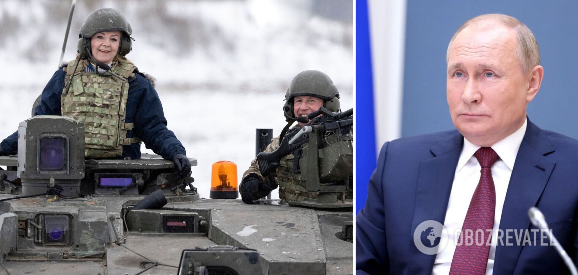 Глава МЗС Британії проїхалася на танку в Естонії та застерегла Путіна від наступу на Україну