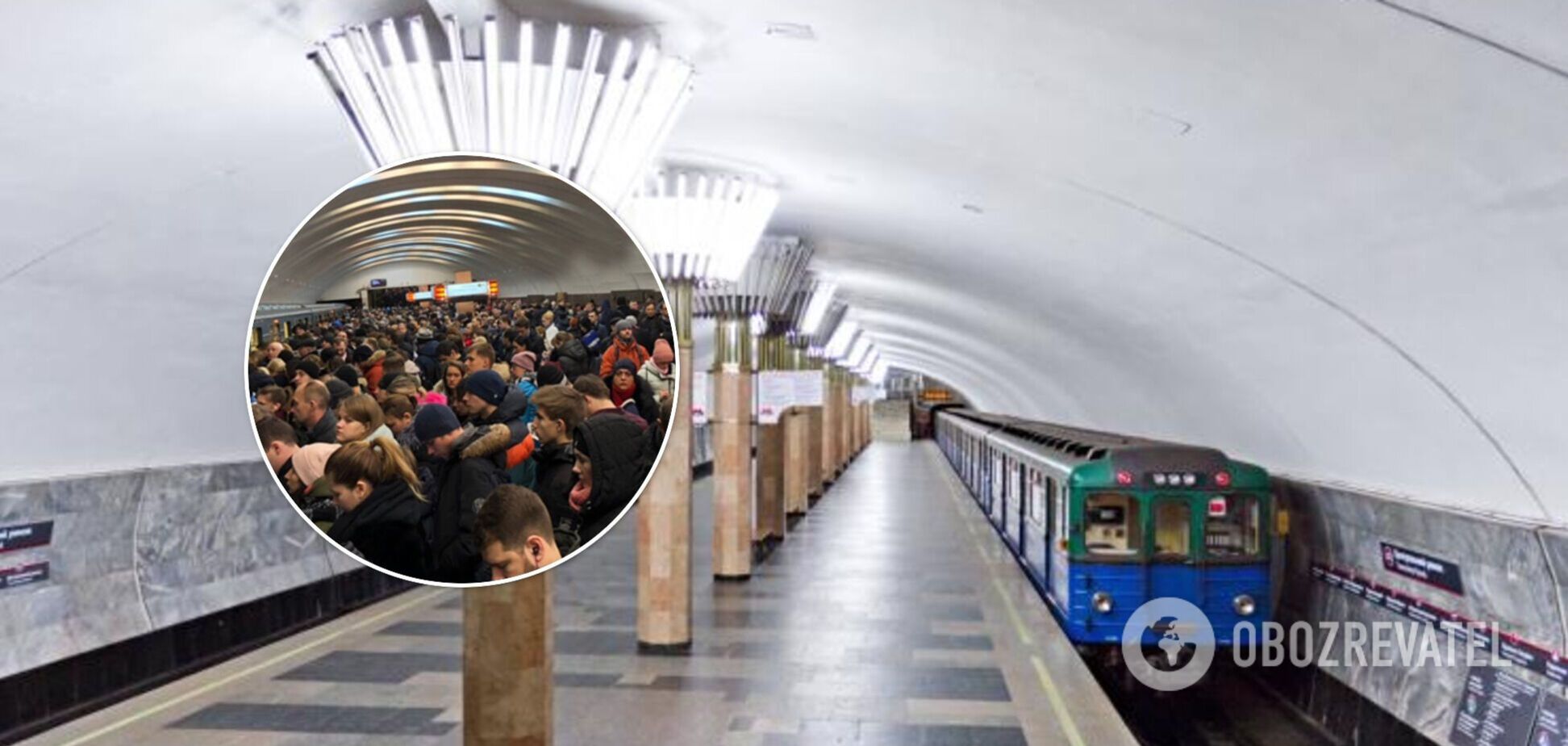 В Харькове мужчина парализовал работу метрополитена, прыгнув на рельсы. Фото и видео