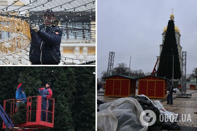 Рабочие собрали главную ель страны