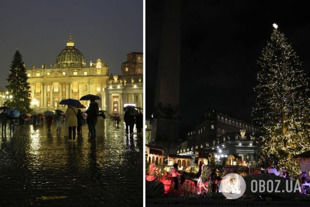 В Ватикане зажгли главную рождественскую елку. Фото и видео