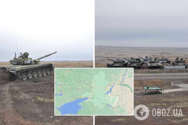 РФ демонстративно устроила танковые стрельбы у границ Украины и в Крыму. Фото