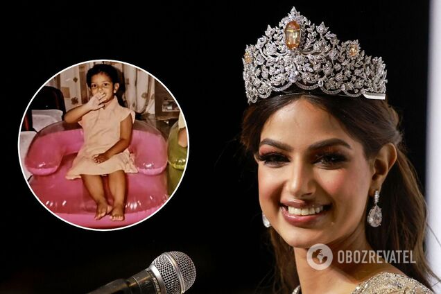 'Мисс Вселенная-2021' Харнааз Сандху показала, как выглядела в детстве и юности. Фото