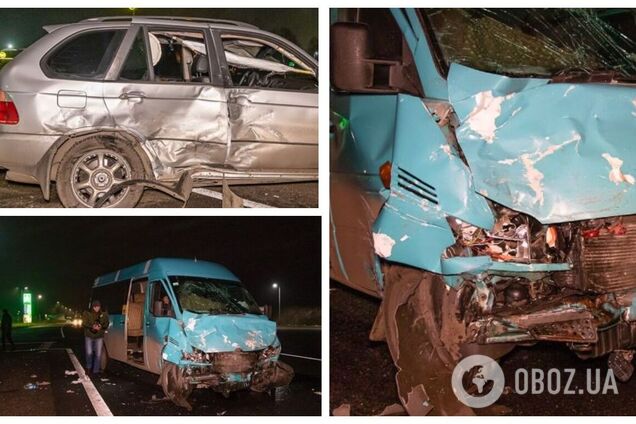 В Днепре маршрутка с пассажирами попала в ДТП, пострадали шесть человек. Фото и видео