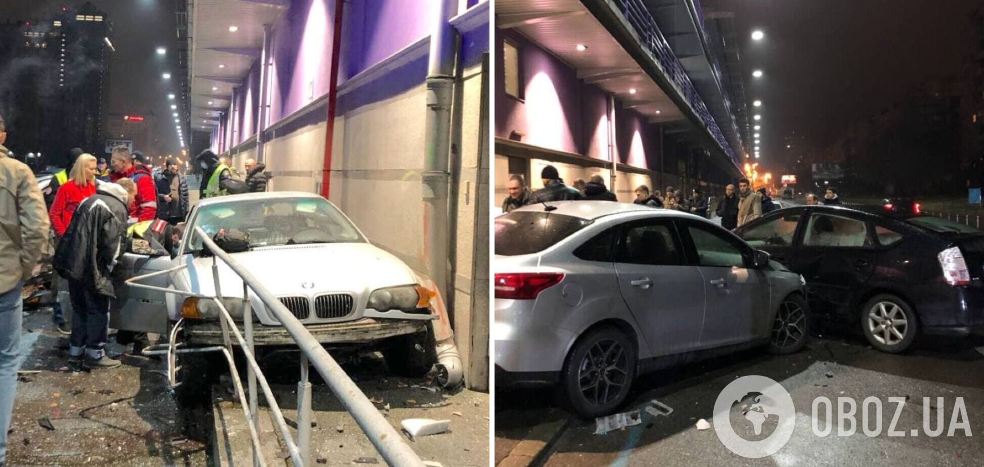 BMW протаранив припарковані автомобілі