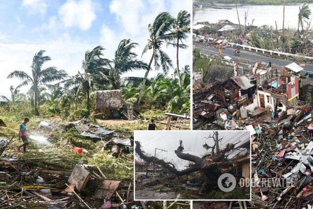 Кількість жертв тайфуну на Філіппінах зросла до 75 людей: стихія руйнувала будинки і виривала дерева з корінням. Фото та відео