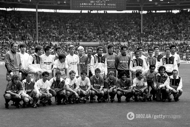 Беланов и Заваров в компании Платини и Марадоны на поле 'Уэмбли'