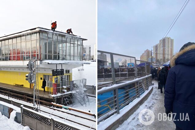 У Києві на одній зі станцій метро виник колапс, люди стояли у величезній черзі. Фото