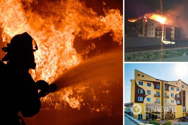 Під Вінницею вночі горів готель: люди вистрибували з вікон, є жертва та постраждалі. Фото