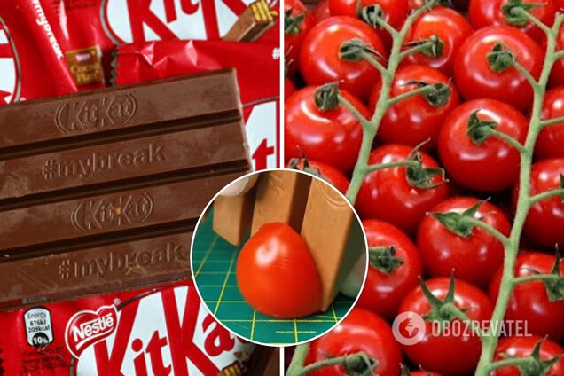 Как порезать помидор батончиком KitKat. Вирусное видео захватило сеть