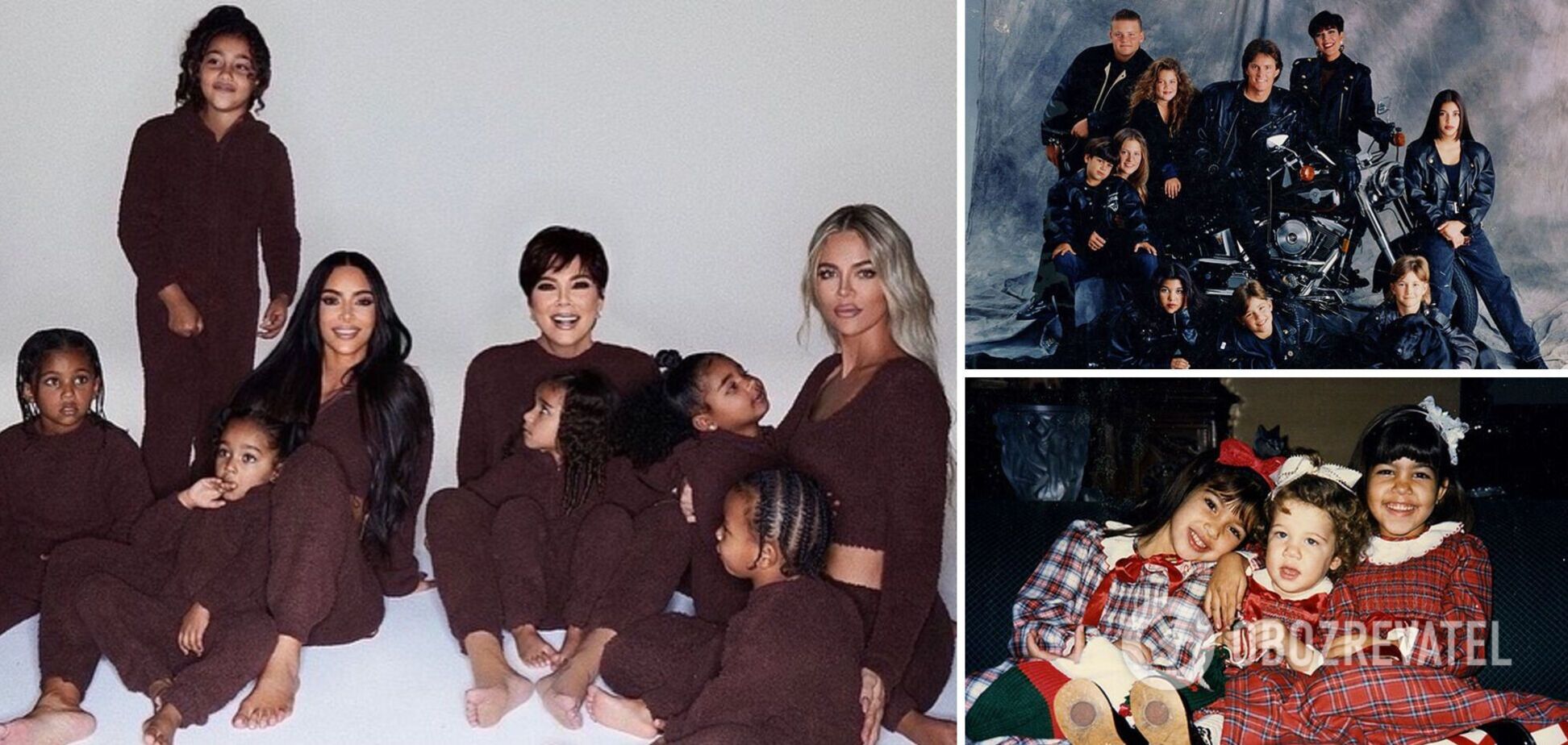 Эволюция семьи Кардашьян на рождественских фото: папа стал мамой и засилье силикона