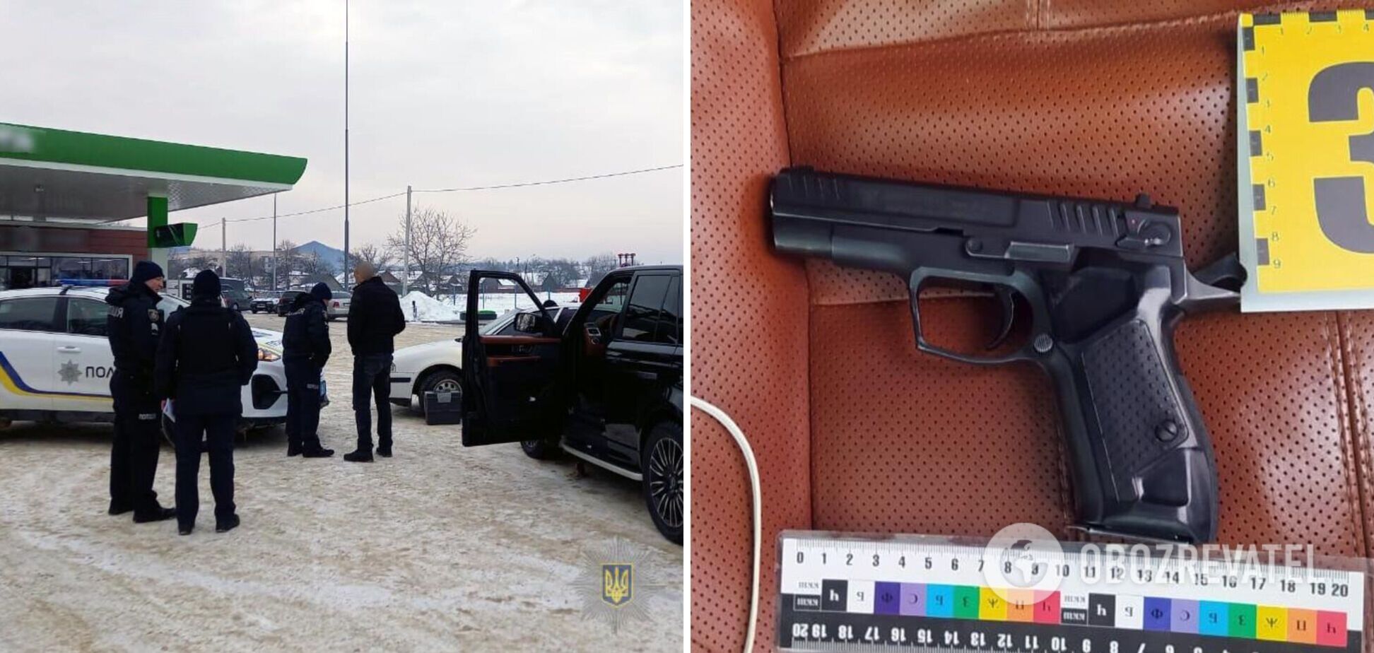 На Буковине пьяный водитель открыл стрельбу по остановке с людьми. Фото